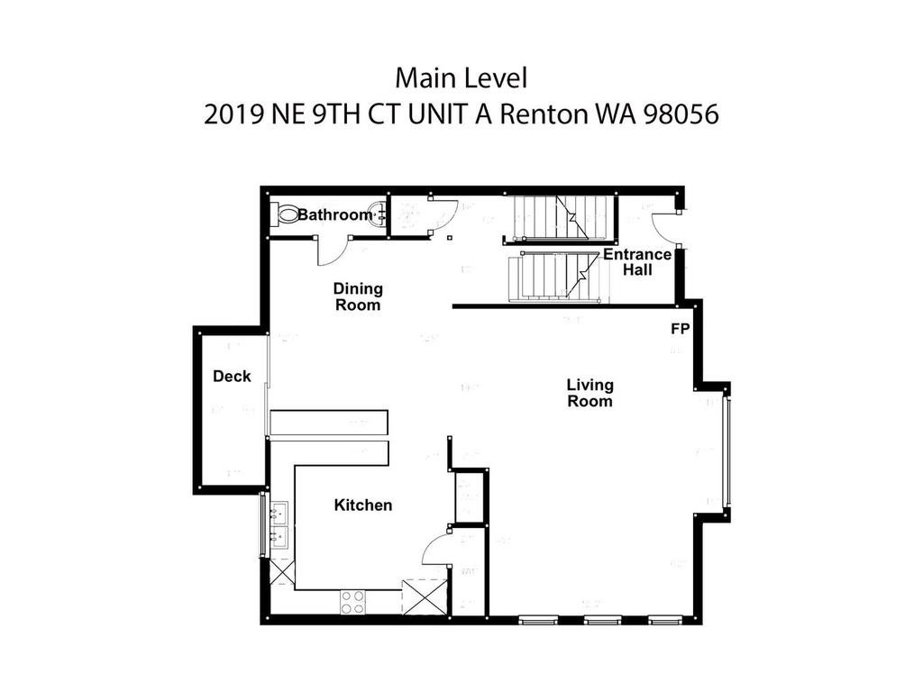 2019 Northeast 9th Court, Unit A Renton, WA 98056 - Photo 24 of 26 a picture of a wall with a white wall and a picture
