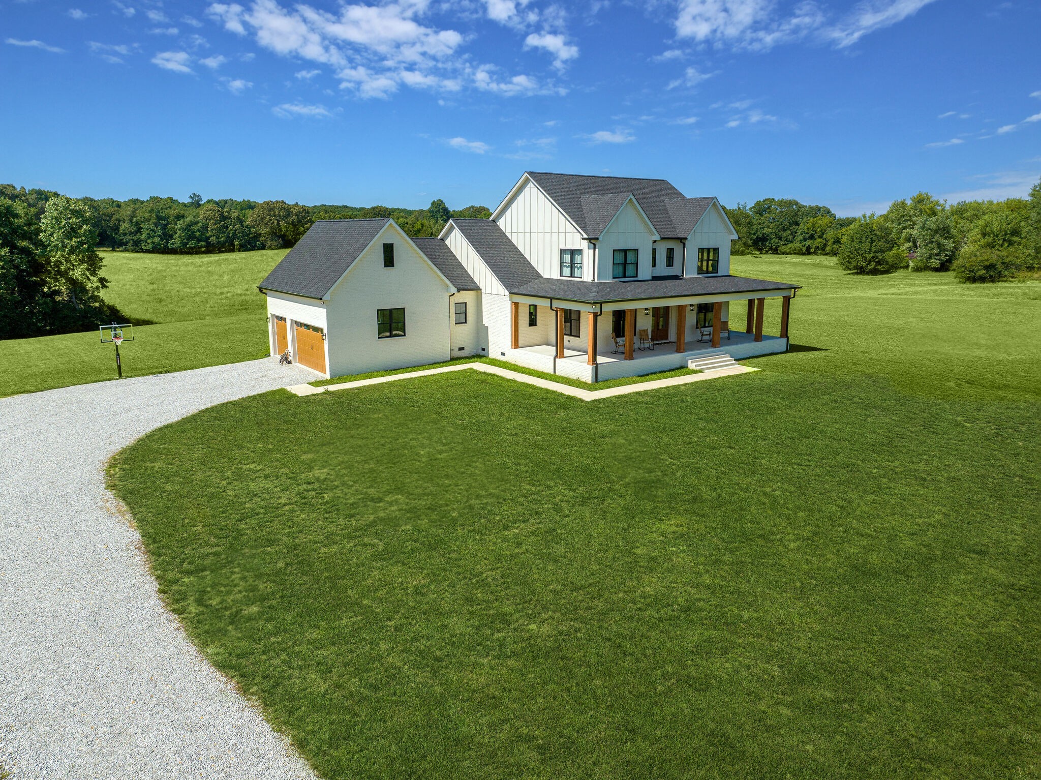 1386 Eno Road Dickson, TN 37055 - Photo 48 of 59 a front view of a house with a garden