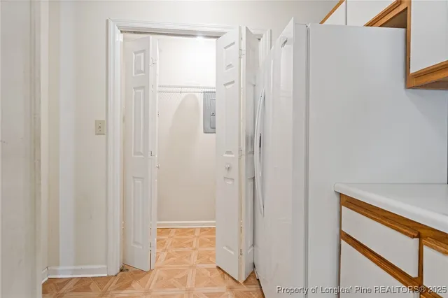 a bathroom with a shower and a sink