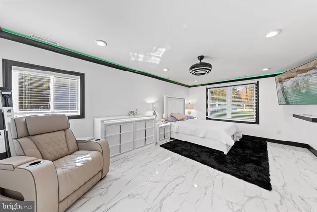 a car parked in a garage