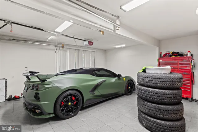 a view of a dining hall with large windows
