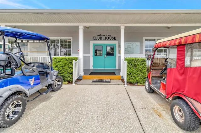 a view of a dining hall with furniture