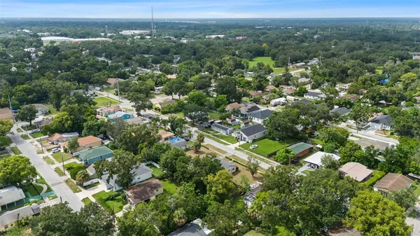 an aerial view of multiple house