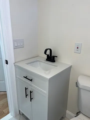 a bathroom with a sink and a toilet