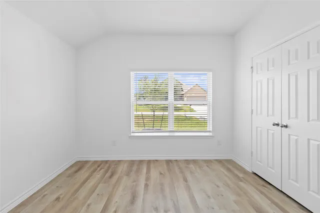 an empty room with a window