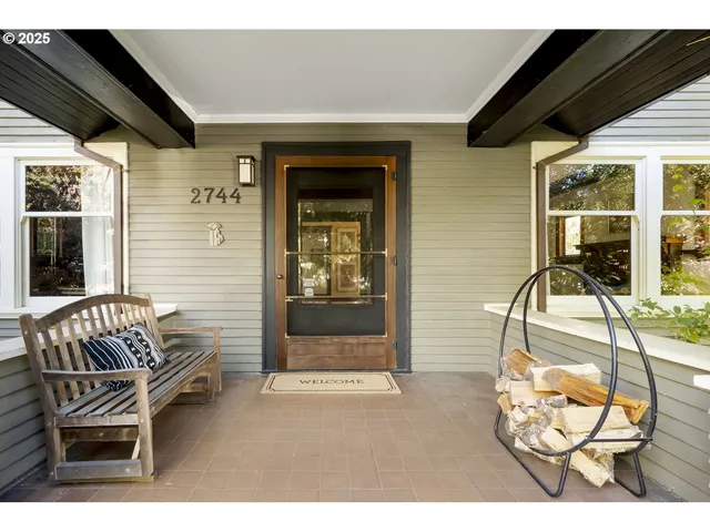 a outdoor living space with furniture
