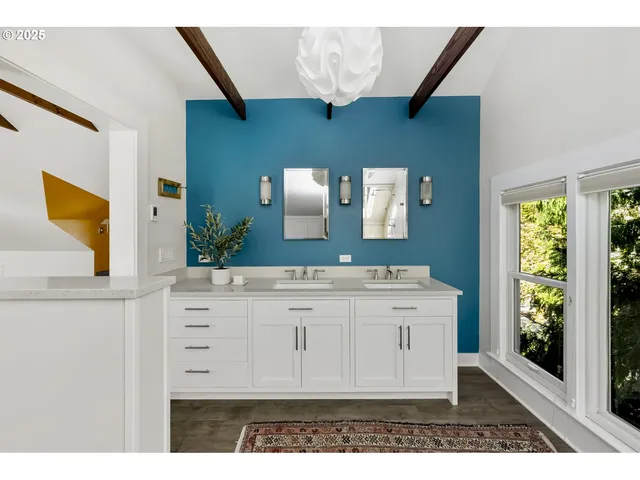 a view of cabinets with wooden floor