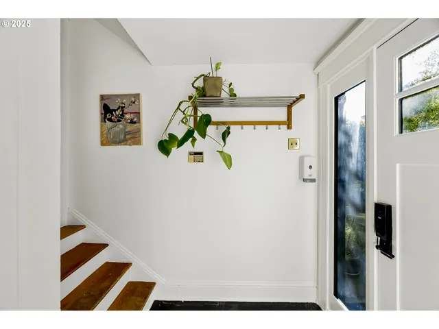 a view of hallway with stairs