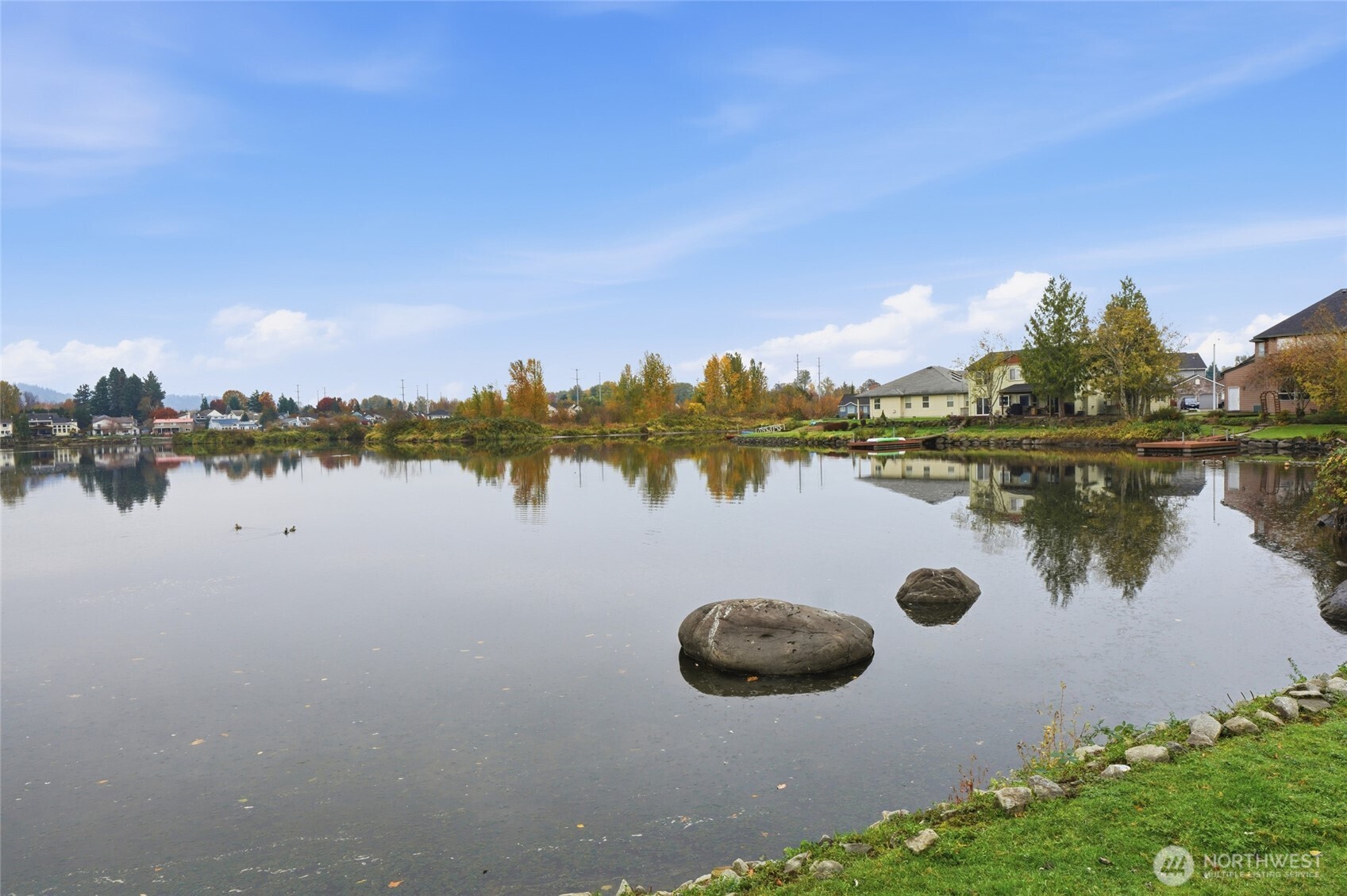 3550 Northeast 214th Avenue Fairview, OR 97024 - Photo 35 of 40 a view of lake and houses with outdoor space