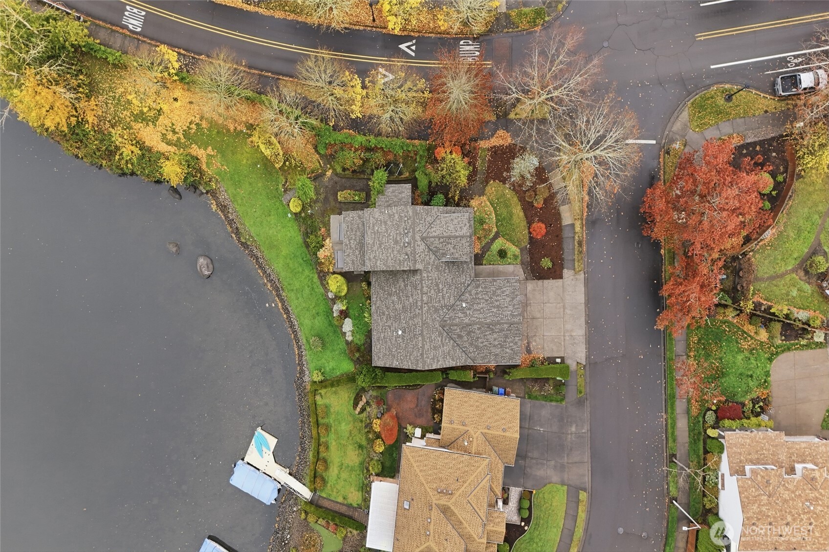 3550 Northeast 214th Avenue Fairview, OR 97024 - Photo 36 of 40 an aerial view of a house with a yard and large tree