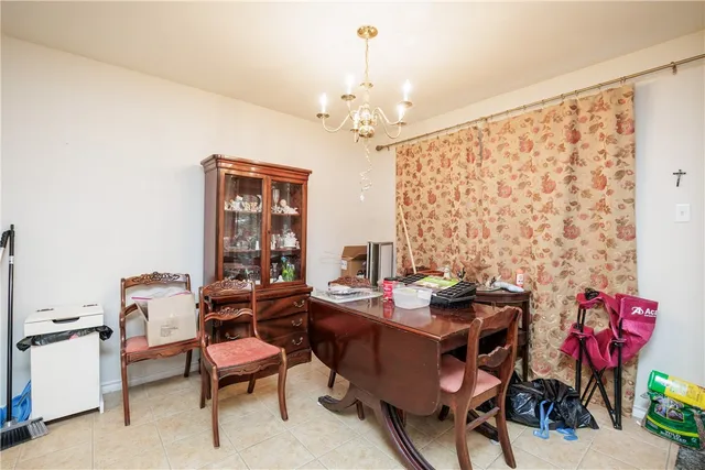 a room with furniture