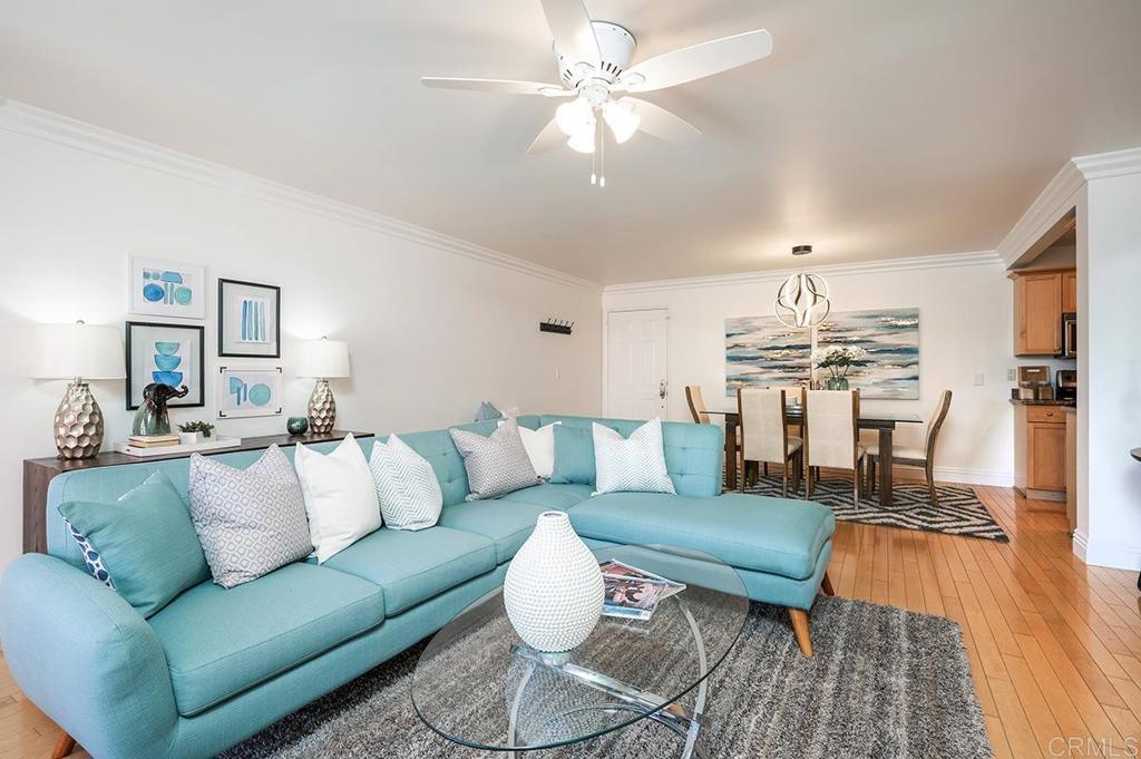 3688 1st Avenue, Unit 15 San Diego, CA 92103 - Photo 12 of 35 a living room with furniture and kitchen view