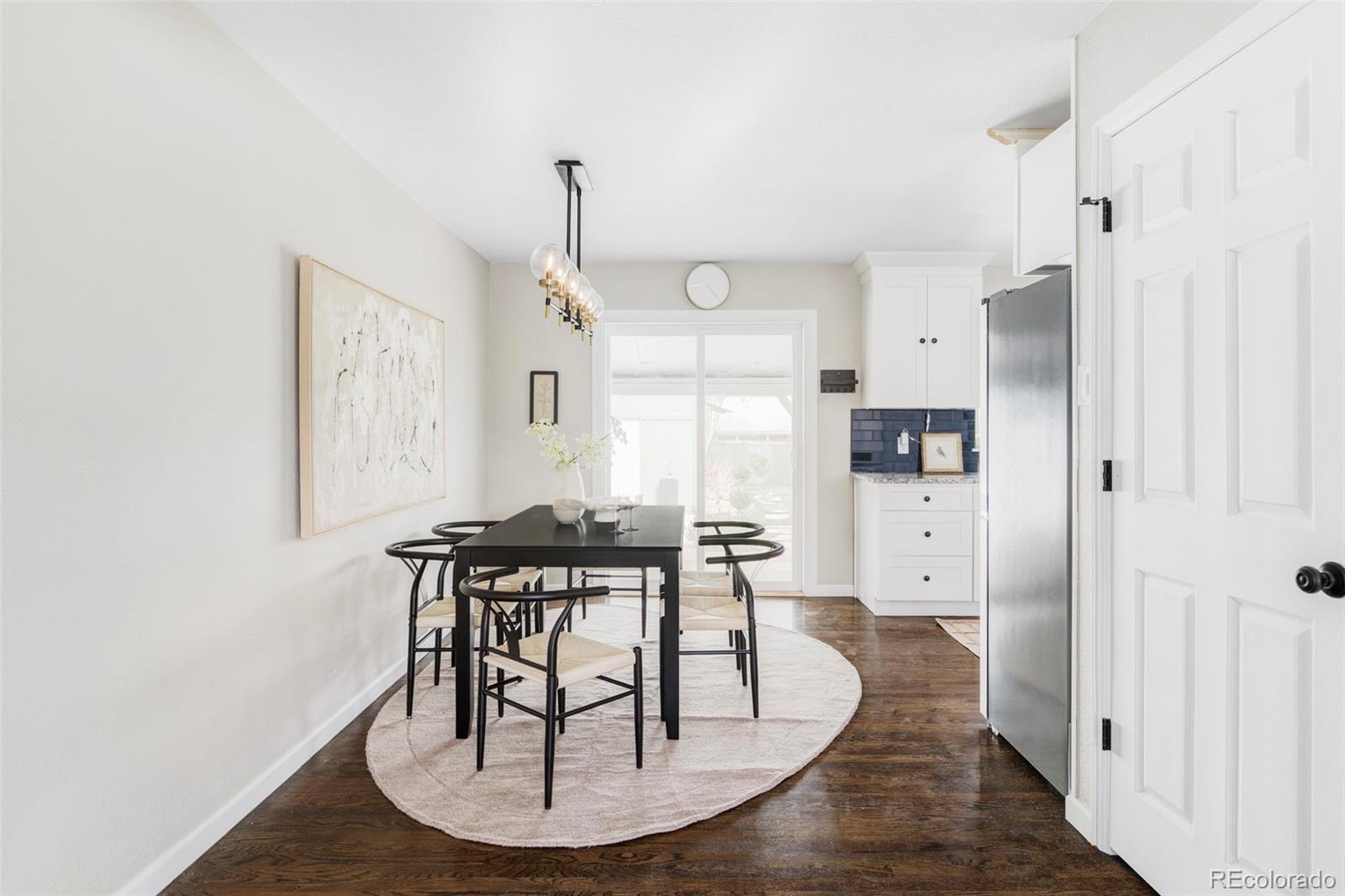 3406 South Stuart Street Denver, CO 80236 - Photo 10 of 34 a living room with furniture and wooden floor
