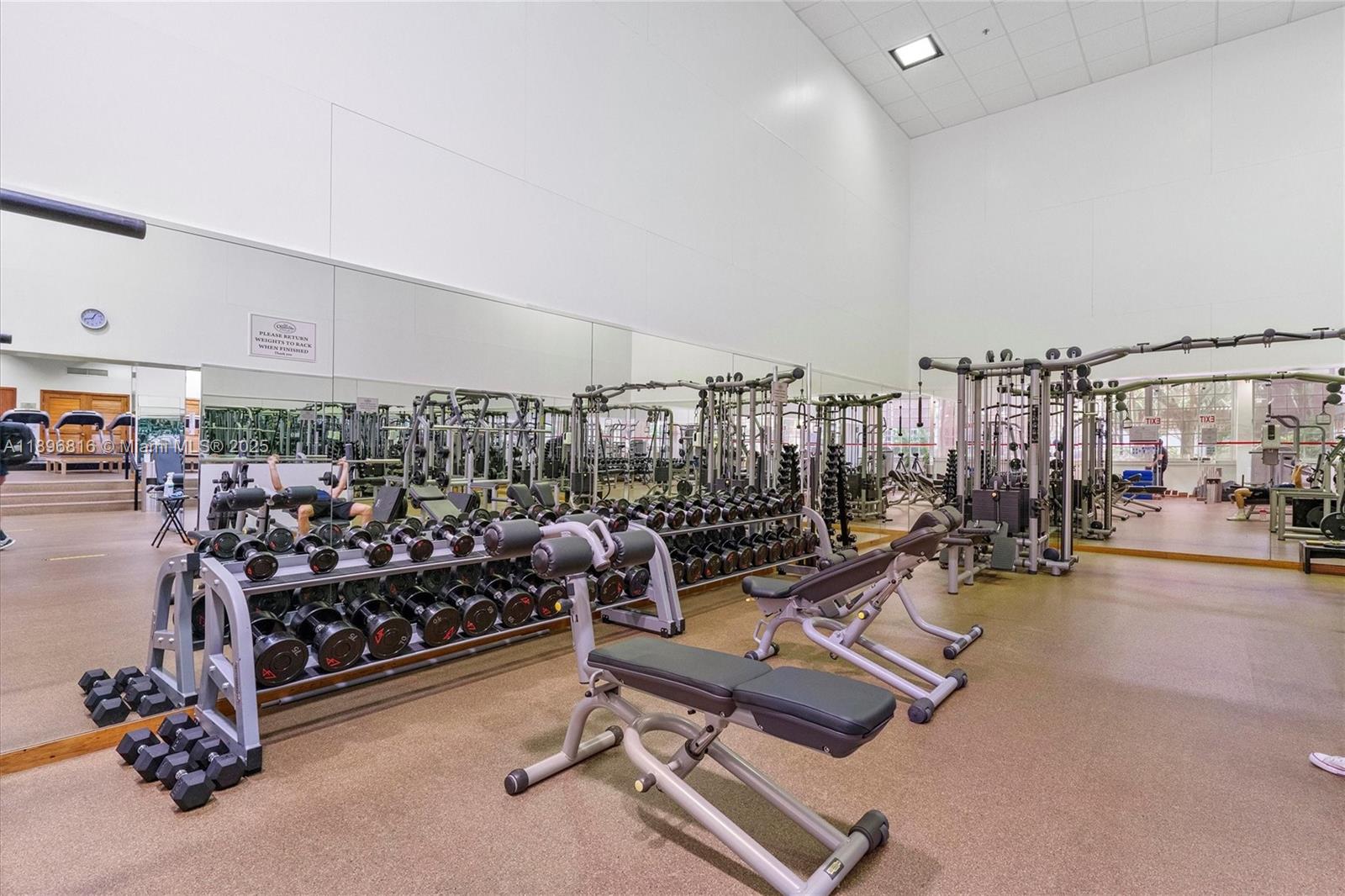 4000 Towerside Terrace, Unit 402 Miami, FL 33138 - Photo 49 of 54 a view of a room with gym equipment