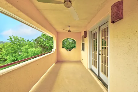 a view of a balcony