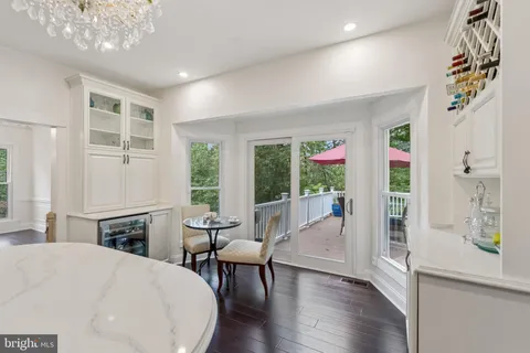 a view of a terrace with sitting area