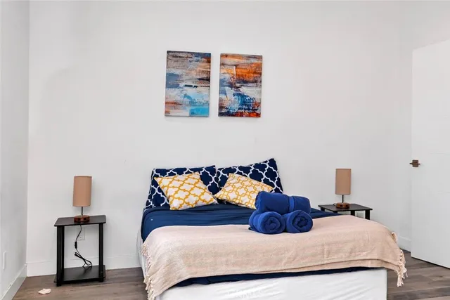 a bed room with a bed and a couch