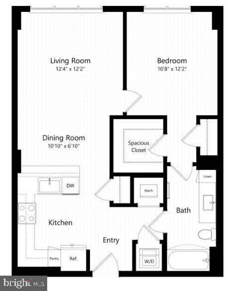 4851 Ellin Road, Unit G03 Hyattsville, MD 20784 - Photo 14 of 14 unit floorplan
