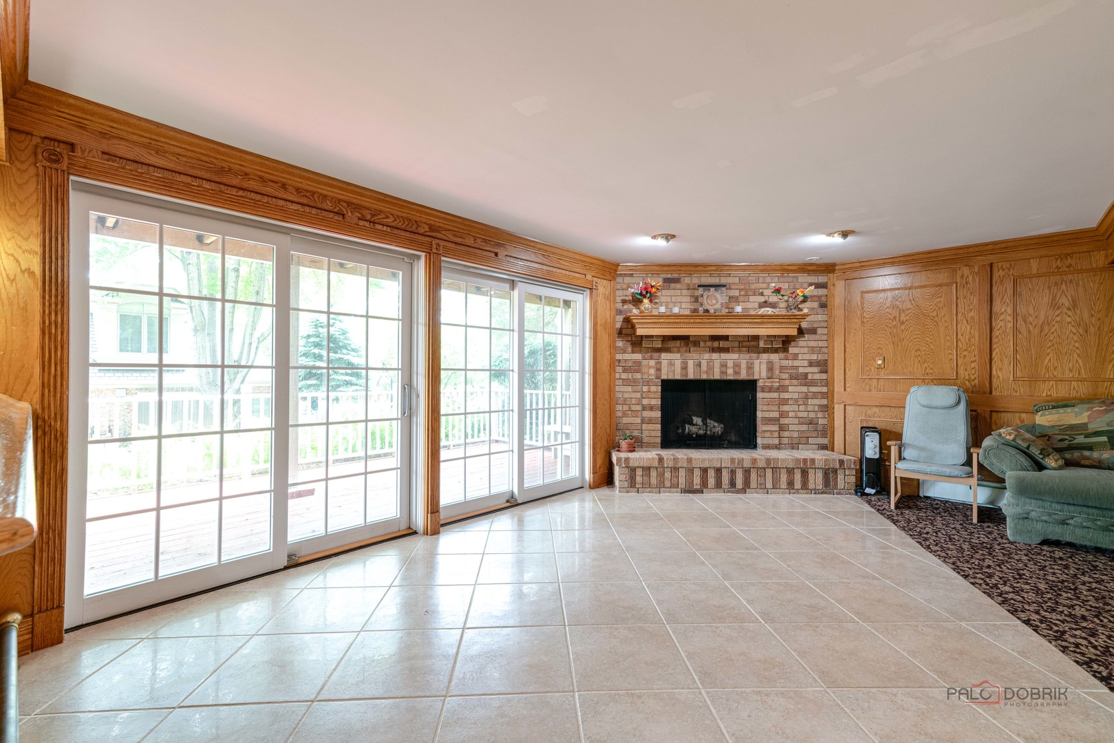 357 Roberts Road Inverness, IL 60010 - Photo 40 of 50 a view of an empty room with a fireplace and a window