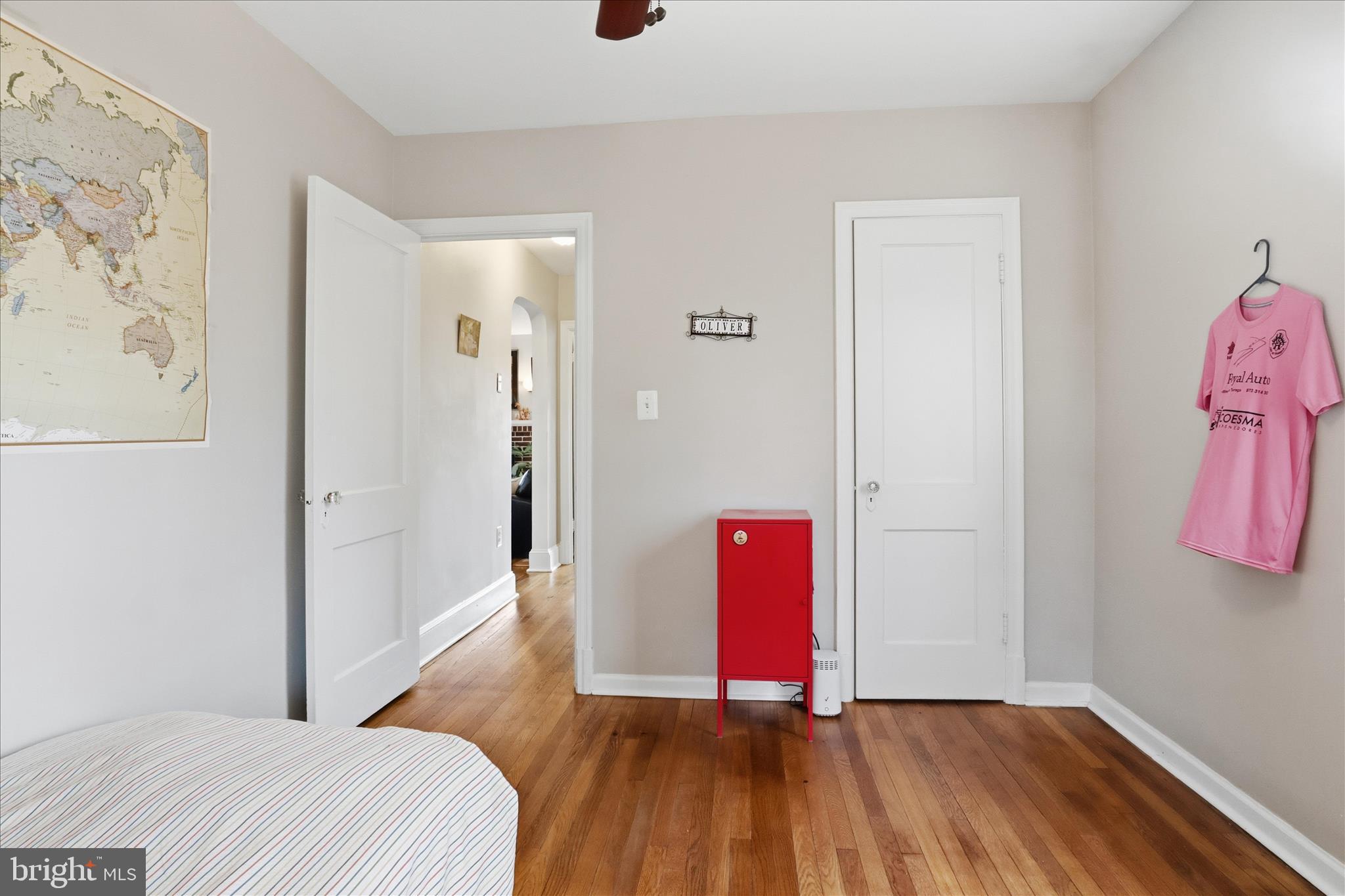 304 Highview Avenue Silver Spring, MD 20901 - Photo 22 of 48 a bedroom with a bed and wooden floor