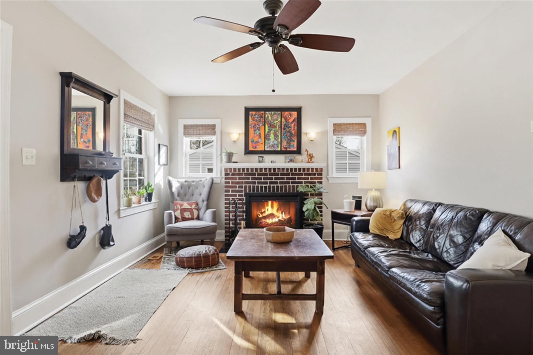 304 Highview Avenue Silver Spring, MD 20901 - Photo 8 of 48 a living room with furniture and a fireplace