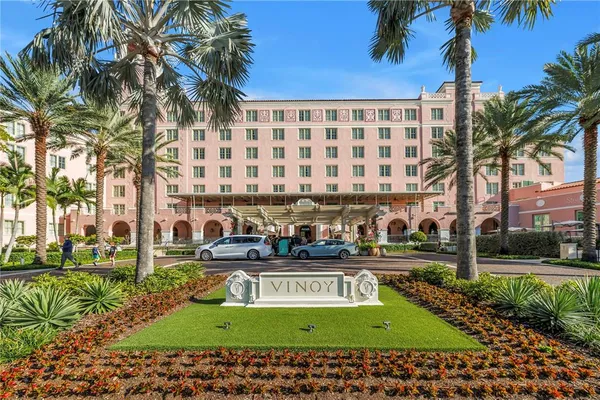 a view of a street with an ocean view