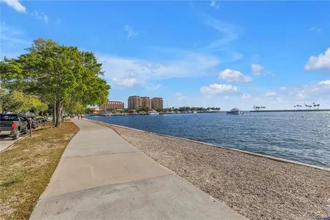 a view of a street with a building
