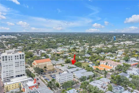 an aerial view of a city