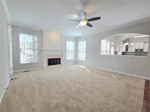 an empty room with a window