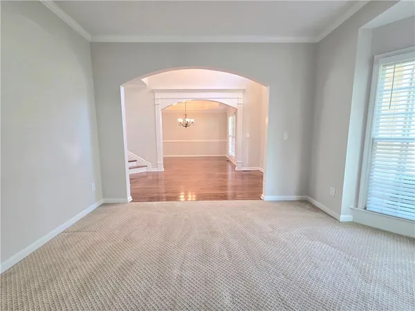an empty room with a window