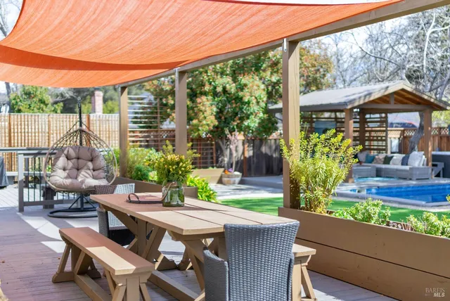a view of balcony with deck