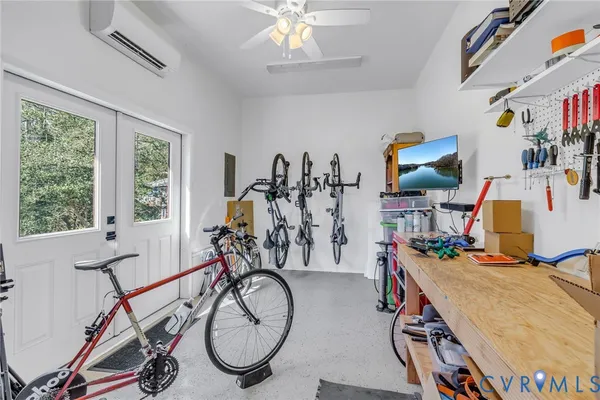 a view of a lake with houses