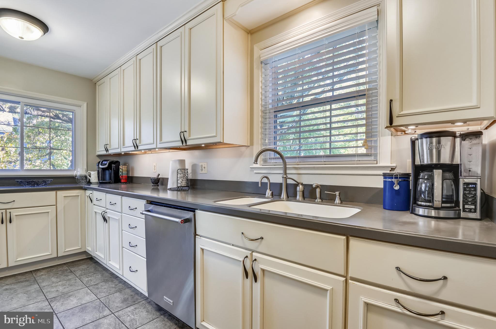 214 South Tyrone Road Baltimore, MD 21212 - Photo 24 of 46 Kitchen with 2 windows and Corian countertops