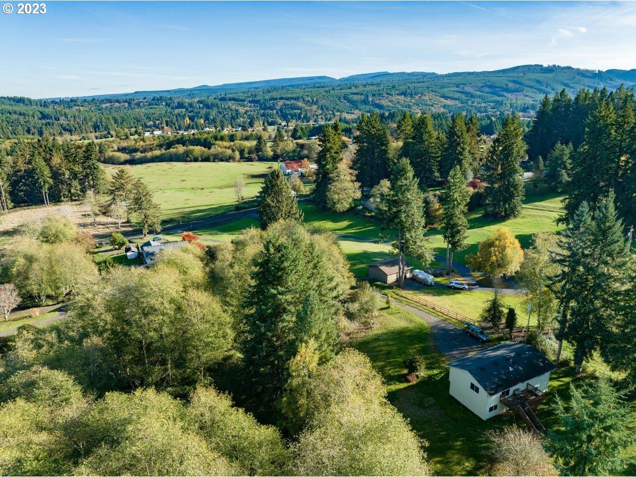 93066 Knappa Dock Road Astoria, OR 97103 - Photo 9 of 29 an aerial view of residential house with outdoor space