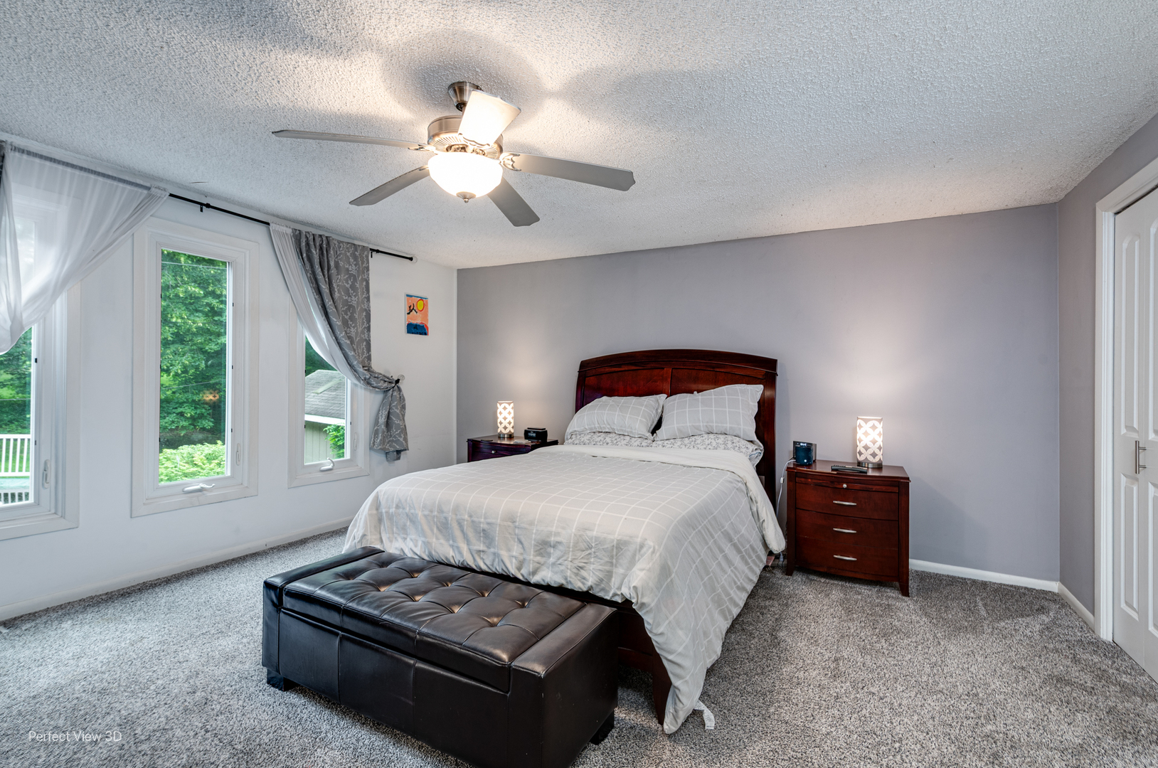20131 East Brightway Road Mokena, IL 60448 - Photo 11 of 26 a bedroom with a bed and a chandelier