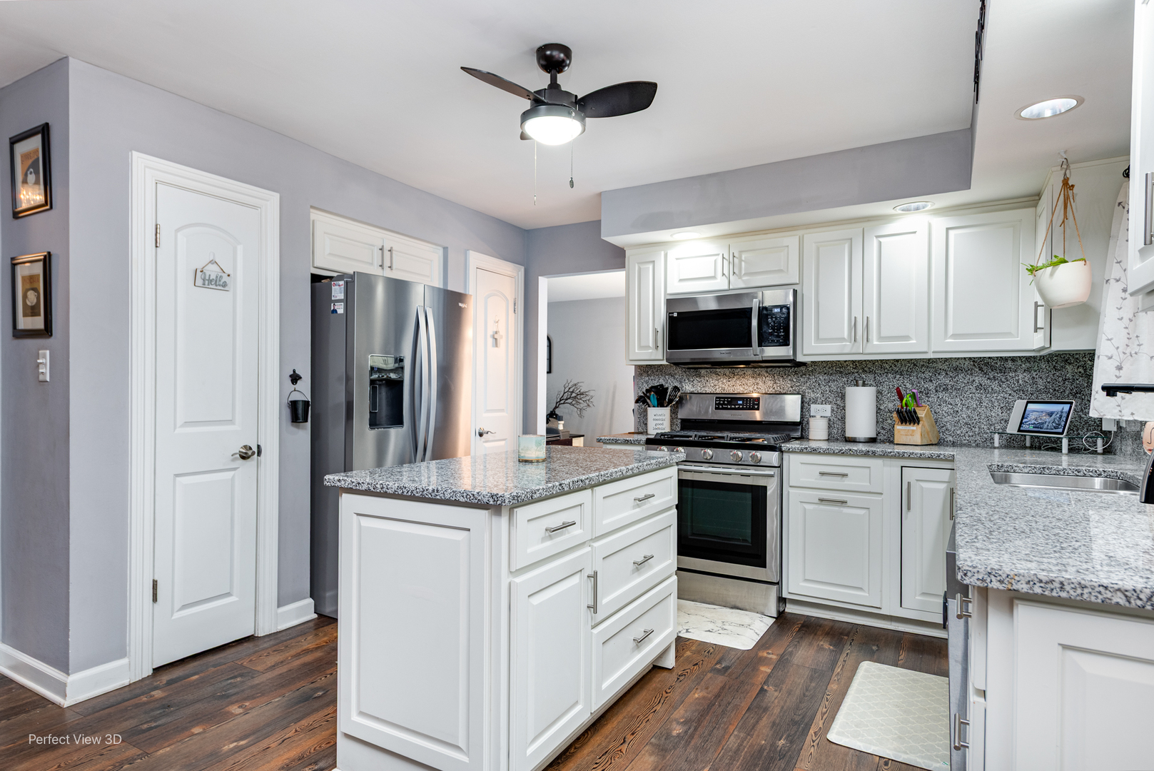 20131 East Brightway Road Mokena, IL 60448 - Photo 8 of 26 a kitchen with stainless steel appliances granite countertop a stove and a refrigerator