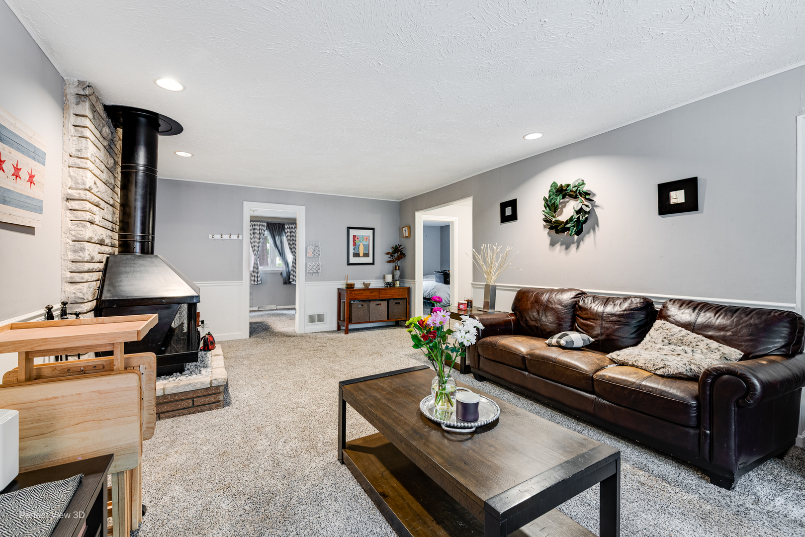 20131 East Brightway Road Mokena, IL 60448 - Photo 10 of 26 a living room with furniture kitchen view and a lamp