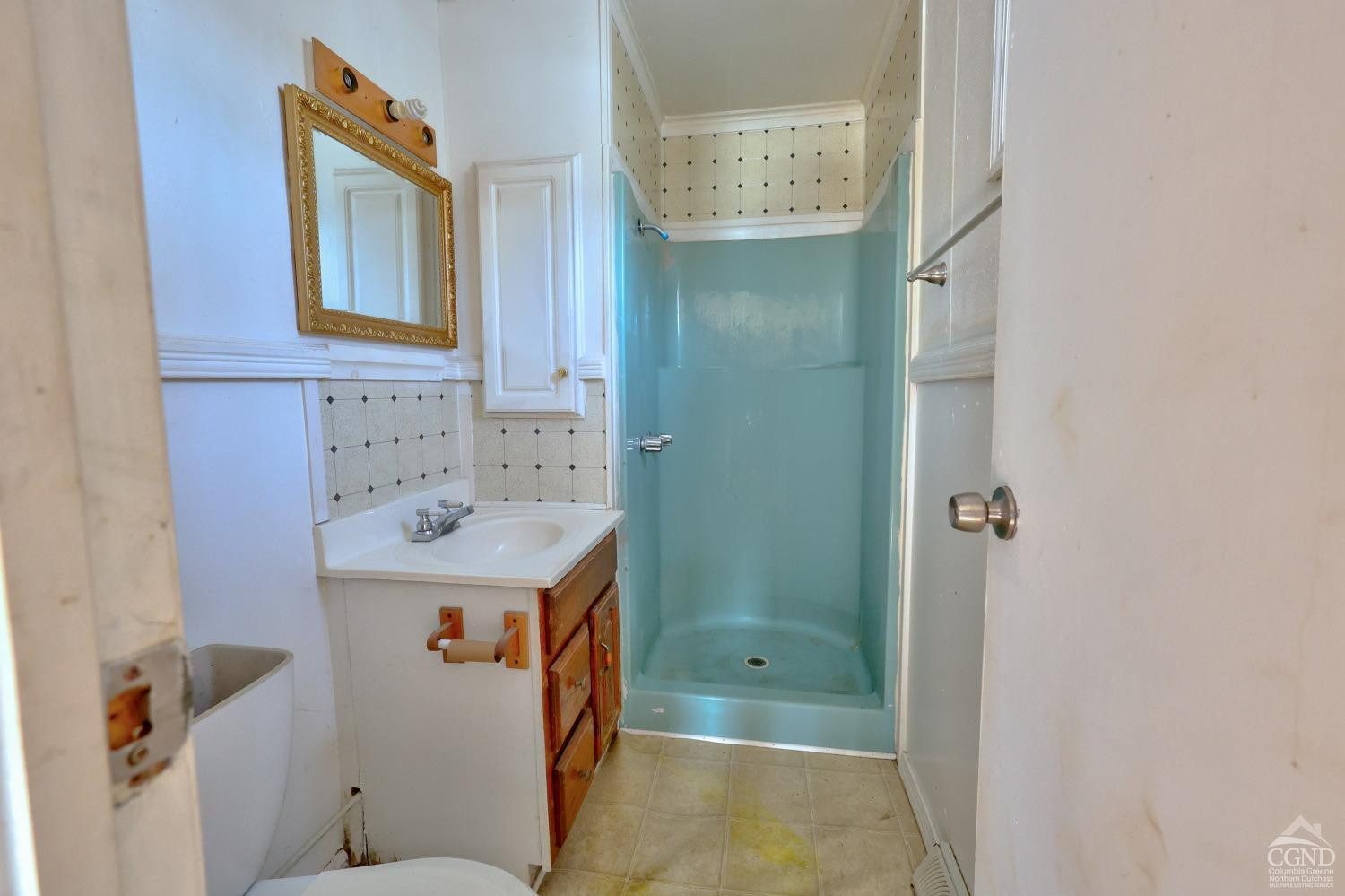 360 Stone Bridge Rd Extension East Durham, NY 12423 - Photo 40 of 83 a utility room with a sink dryer and washer