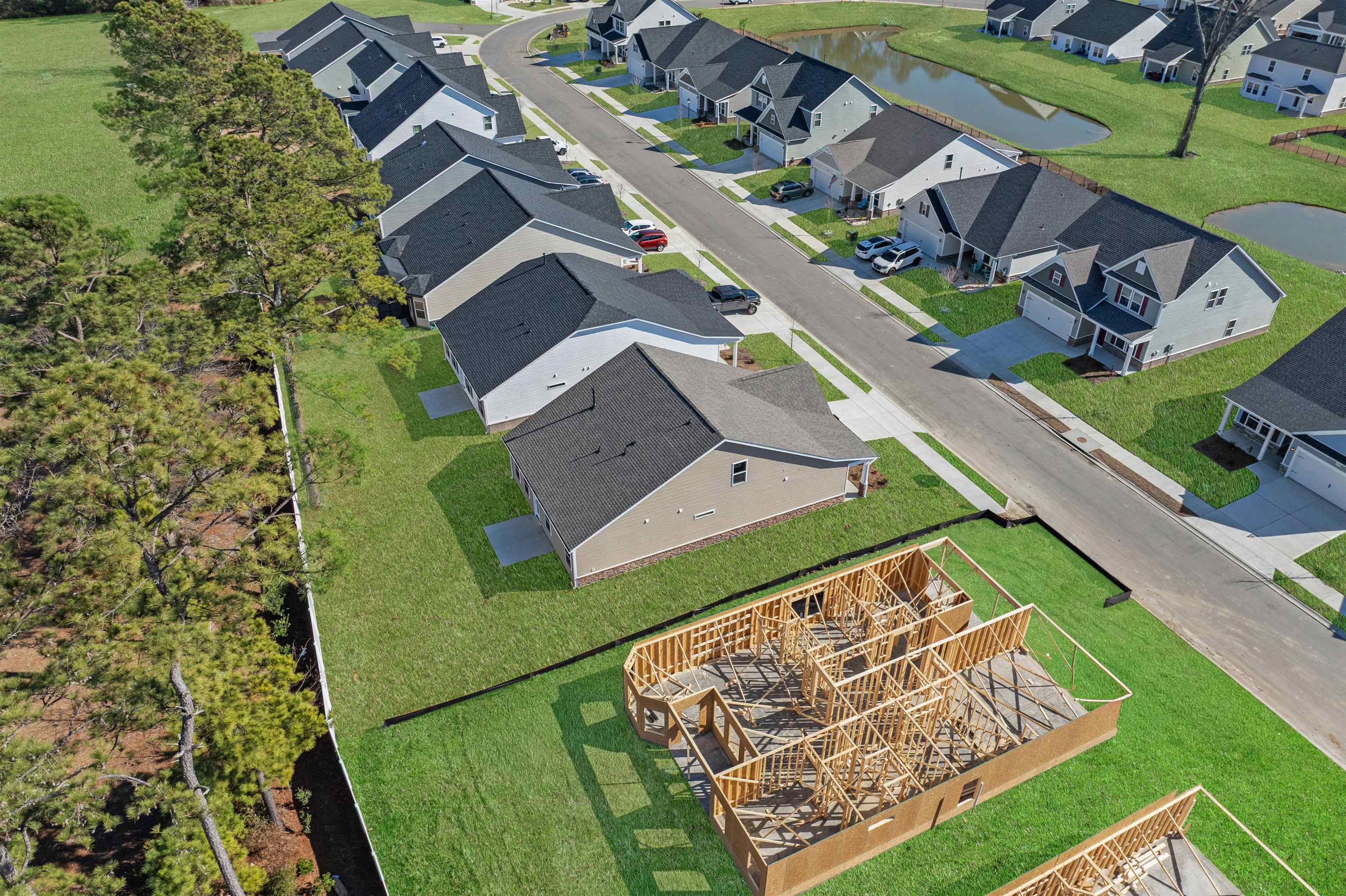 2491 Campton Loop Conway, SC 29527 - Photo 31 of 38 Aerial perspective of suburban area with a nearby body of water