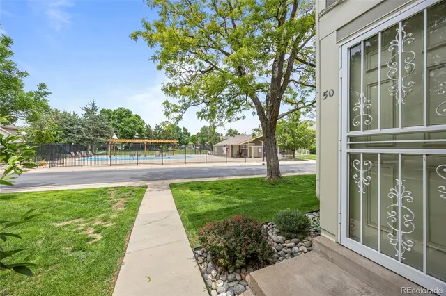 a view of fountain in the garden