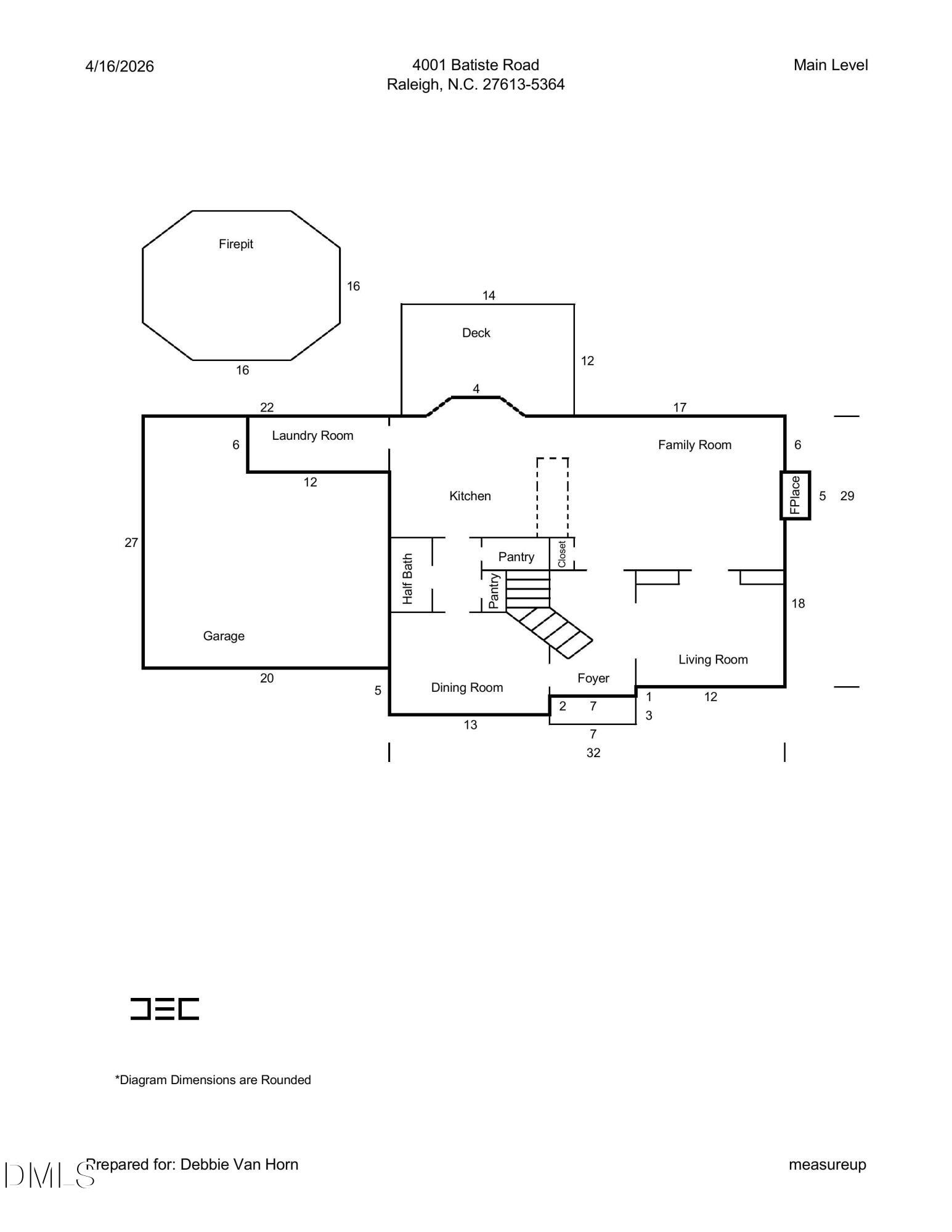 4001 Batiste Road Raleigh, NC 27613 - Photo 56 of 63 a picture of a floor plan