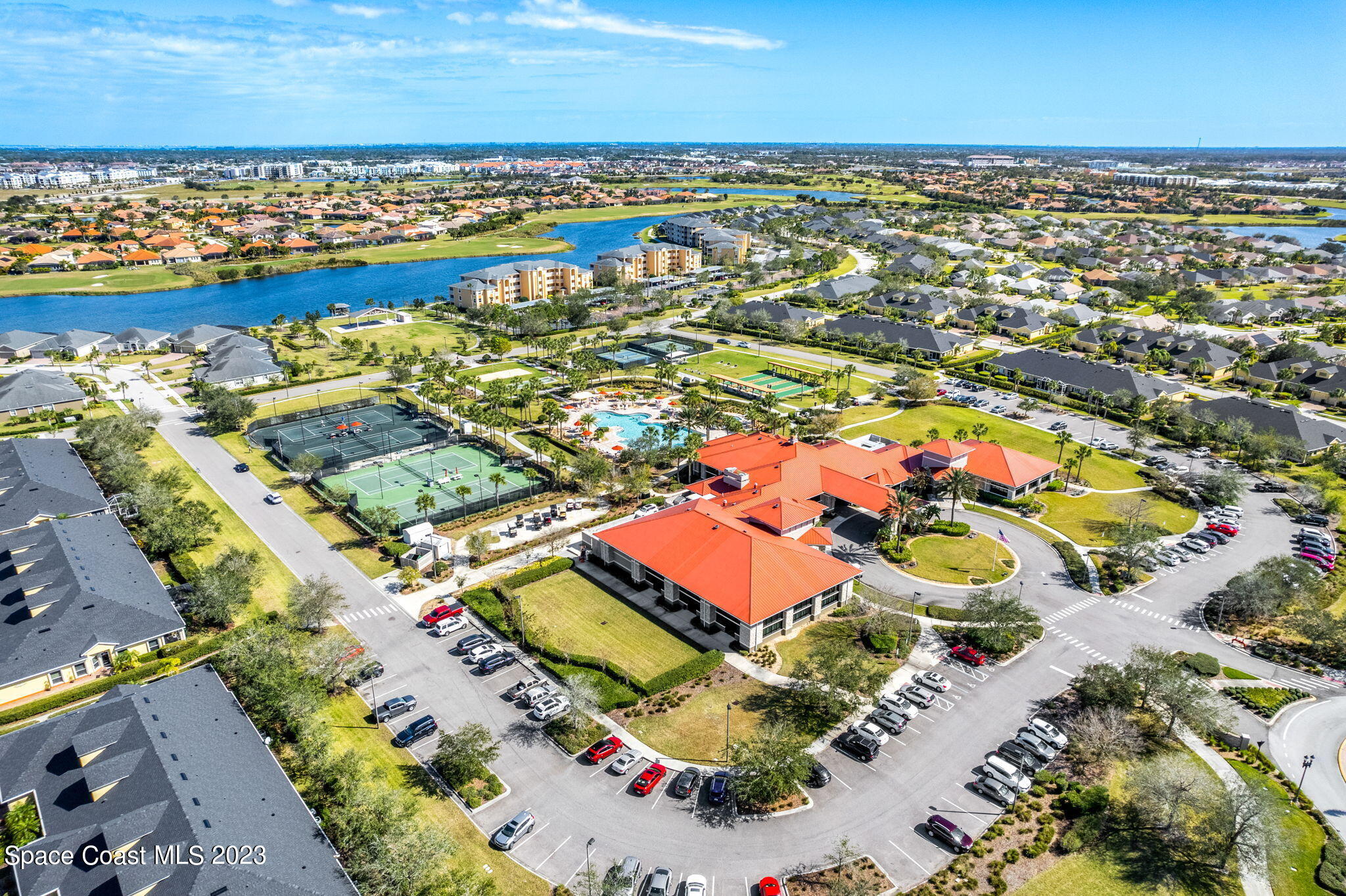 3428 Ahern Place Melbourne, FL 32940 - Photo 57 of 64 an aerial view of residential houses with outdoor space