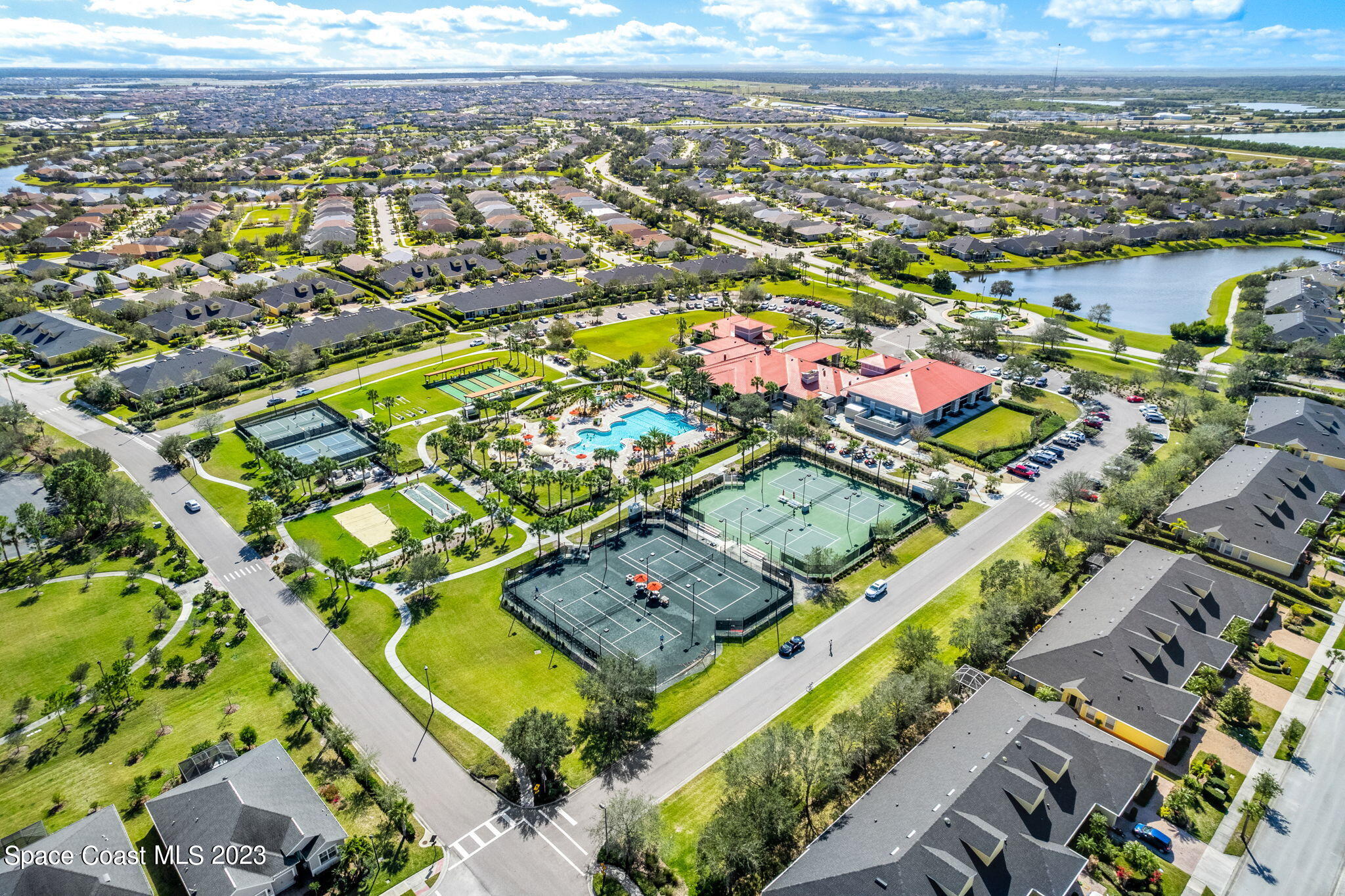 3428 Ahern Place Melbourne, FL 32940 - Photo 61 of 64 an aerial view of a city