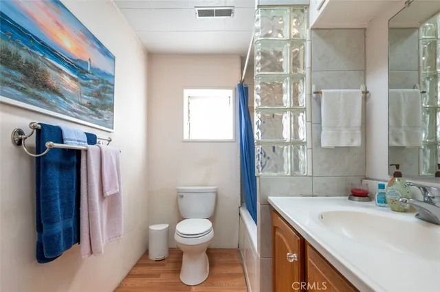 a bathroom with a sink a mirror a toilet and a bathtub