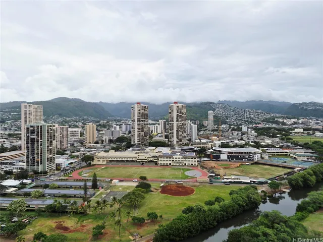 a view of a building with a window