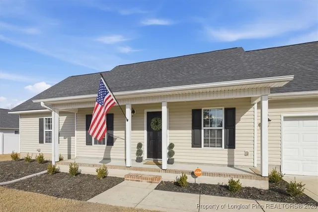 a front view of a house