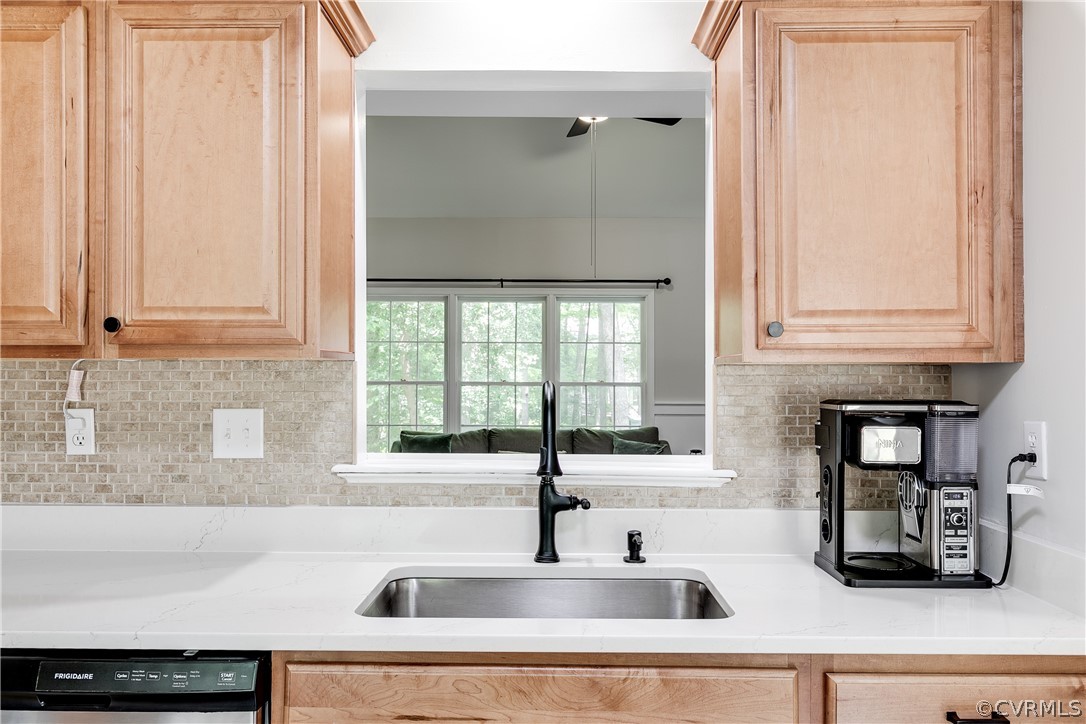 5615 Chatmoss Road Midlothian, VA 23112 - Photo 8 of 41 a kitchen with granite countertop a sink and a window