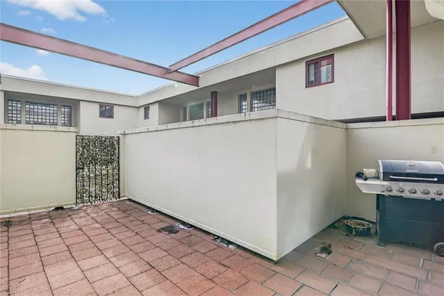 a view of a building and a street