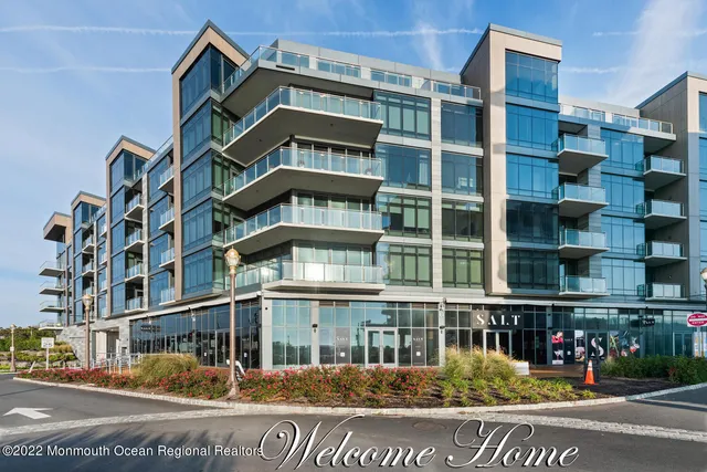 a front view of a building with street