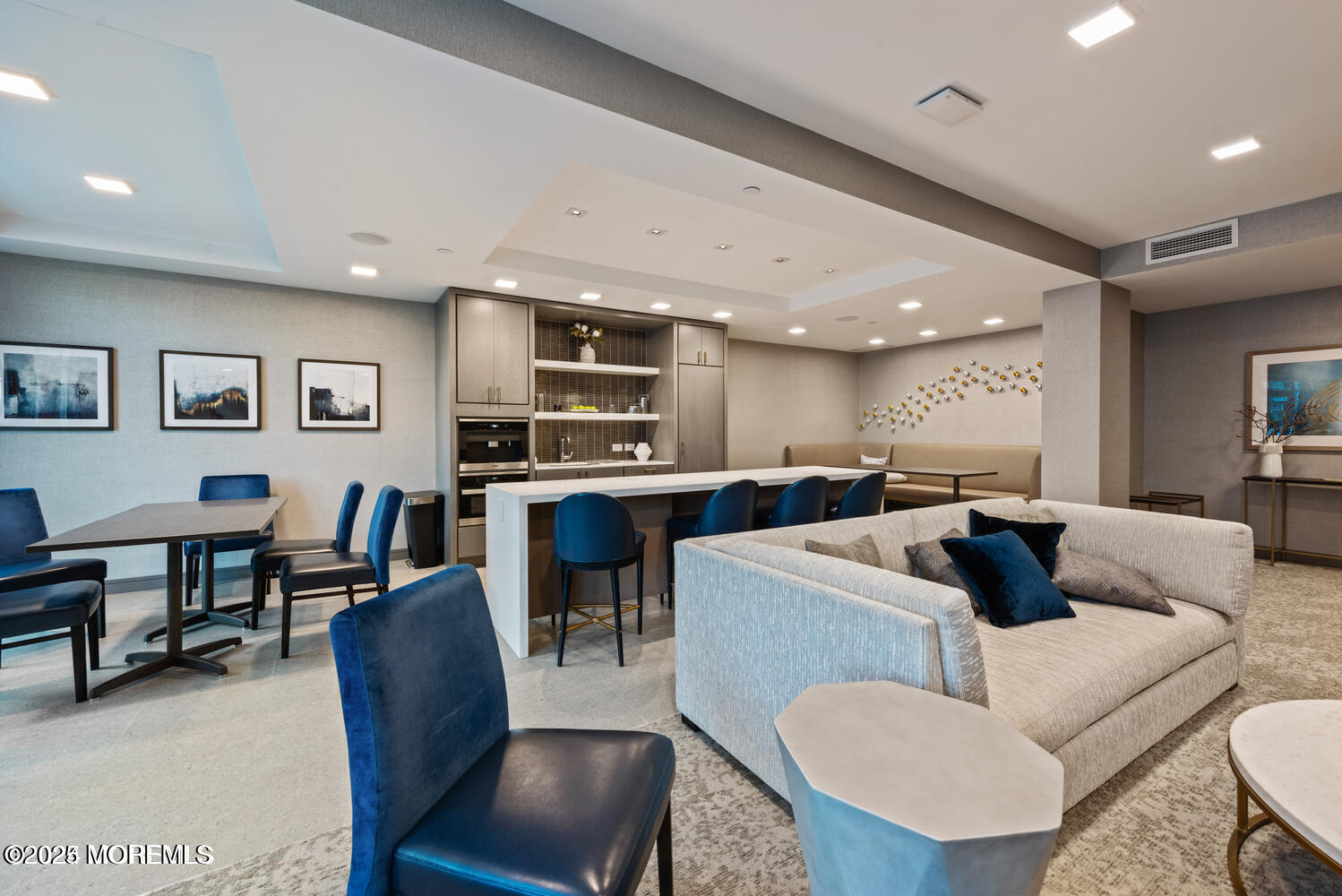 15 Morris Avenue, Unit 308 Long Branch, NJ 07740 - Photo 29 of 48 a living room with furniture a dining table and kitchen view